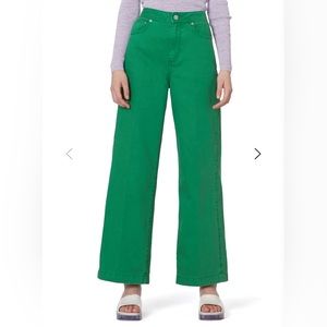 Gorman Ivana green, wide leg, cotton denim jean